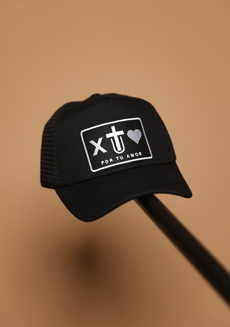 X Tu Amor Black Trucker Cap