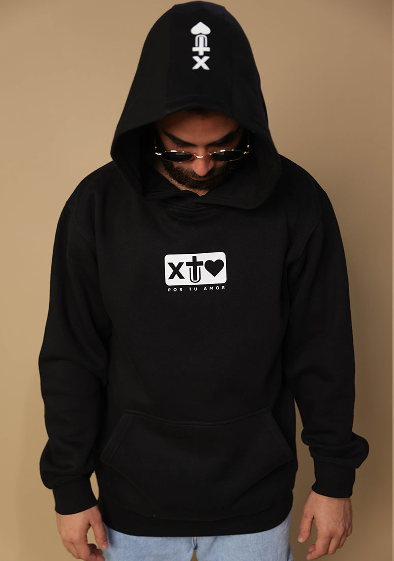 X Tu Amor soy Redimido Black Night Hoodie