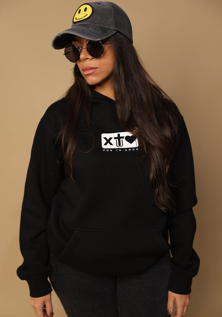 X Tu Amor soy Redimido Black Night Hoodie