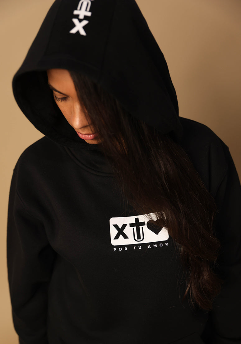 X Tu Amor soy Redimido Black Night Hoodie