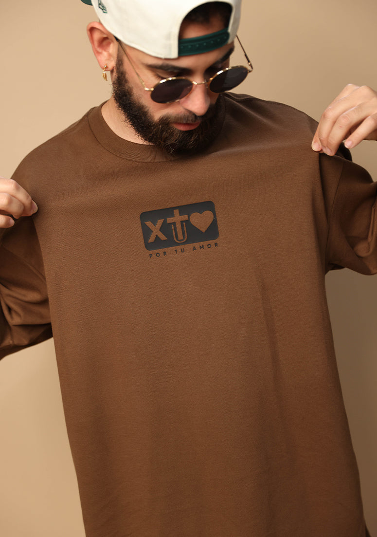 X Tu Amor soy Redimido Cinnamon Oversized Tee Secondary image
