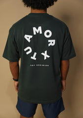 X Tu Amor soy Redimido Pine Green Oversized Tee