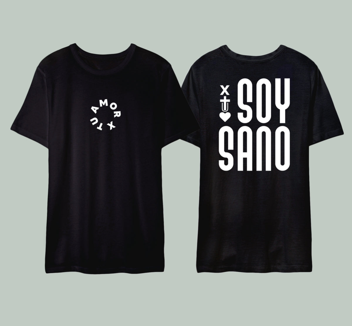 X Tu Amor SOY SANO Black Oversized Tee