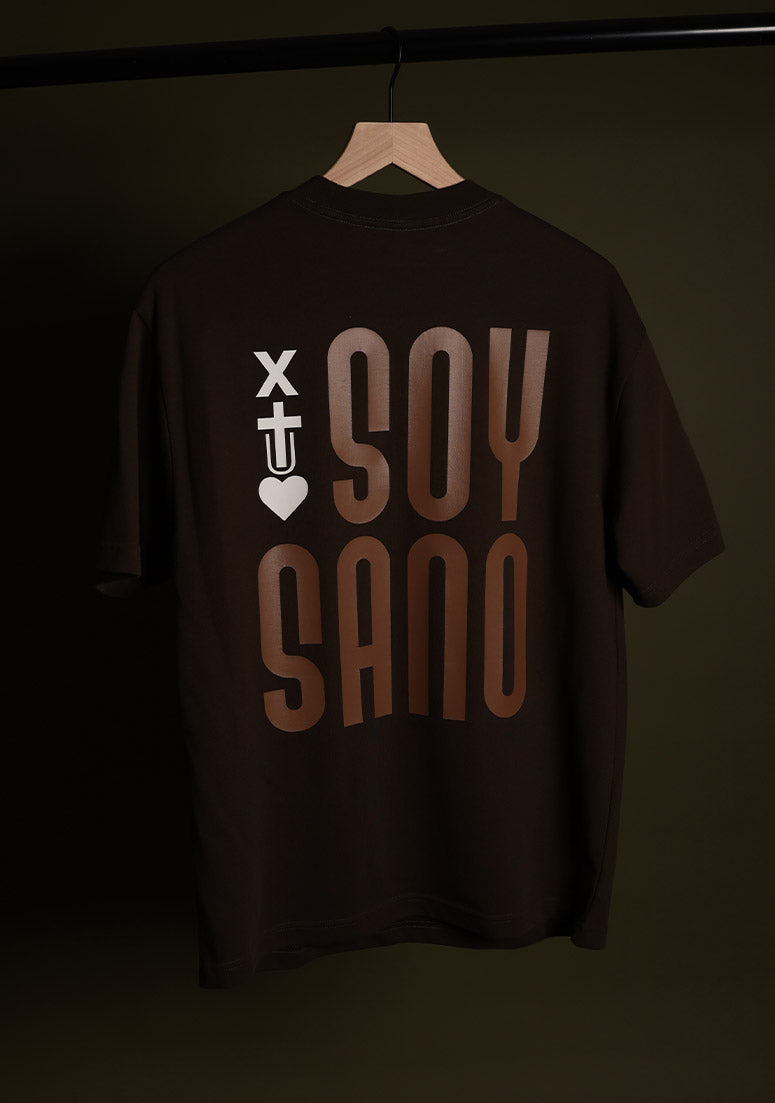 X Tu Amor SOY SANO Dark Coffee Oversized Tee