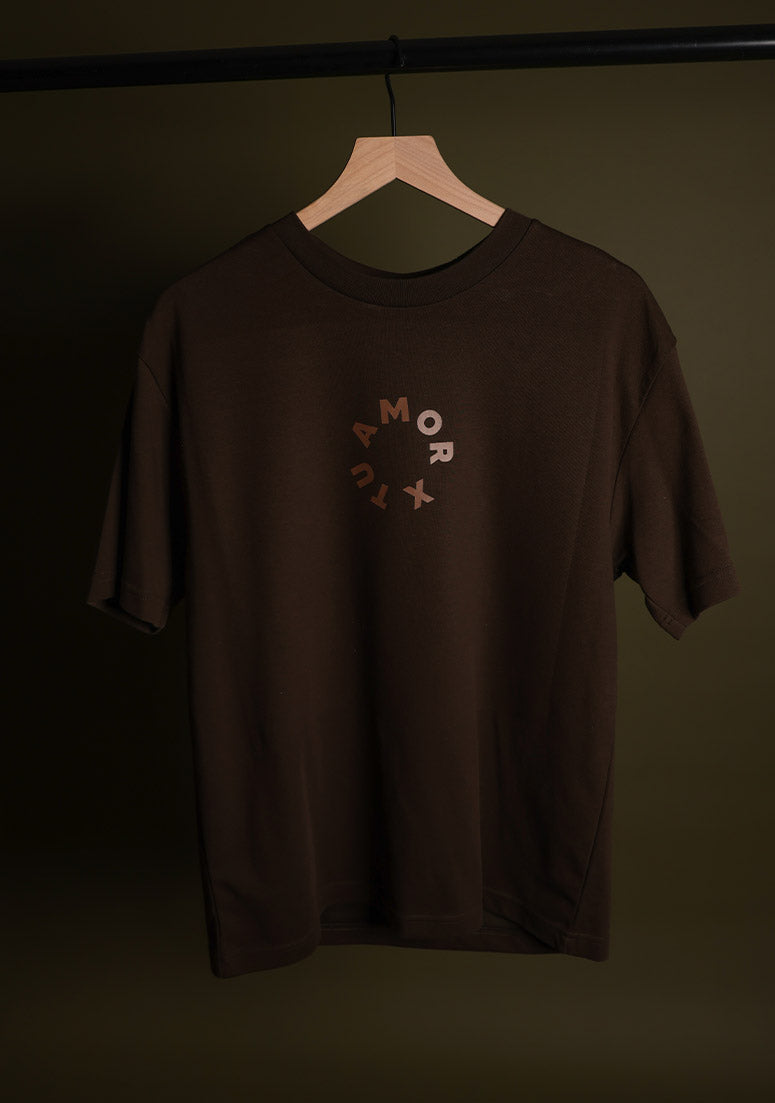 X Tu Amor SOY SANO Dark Coffee Oversized Tee