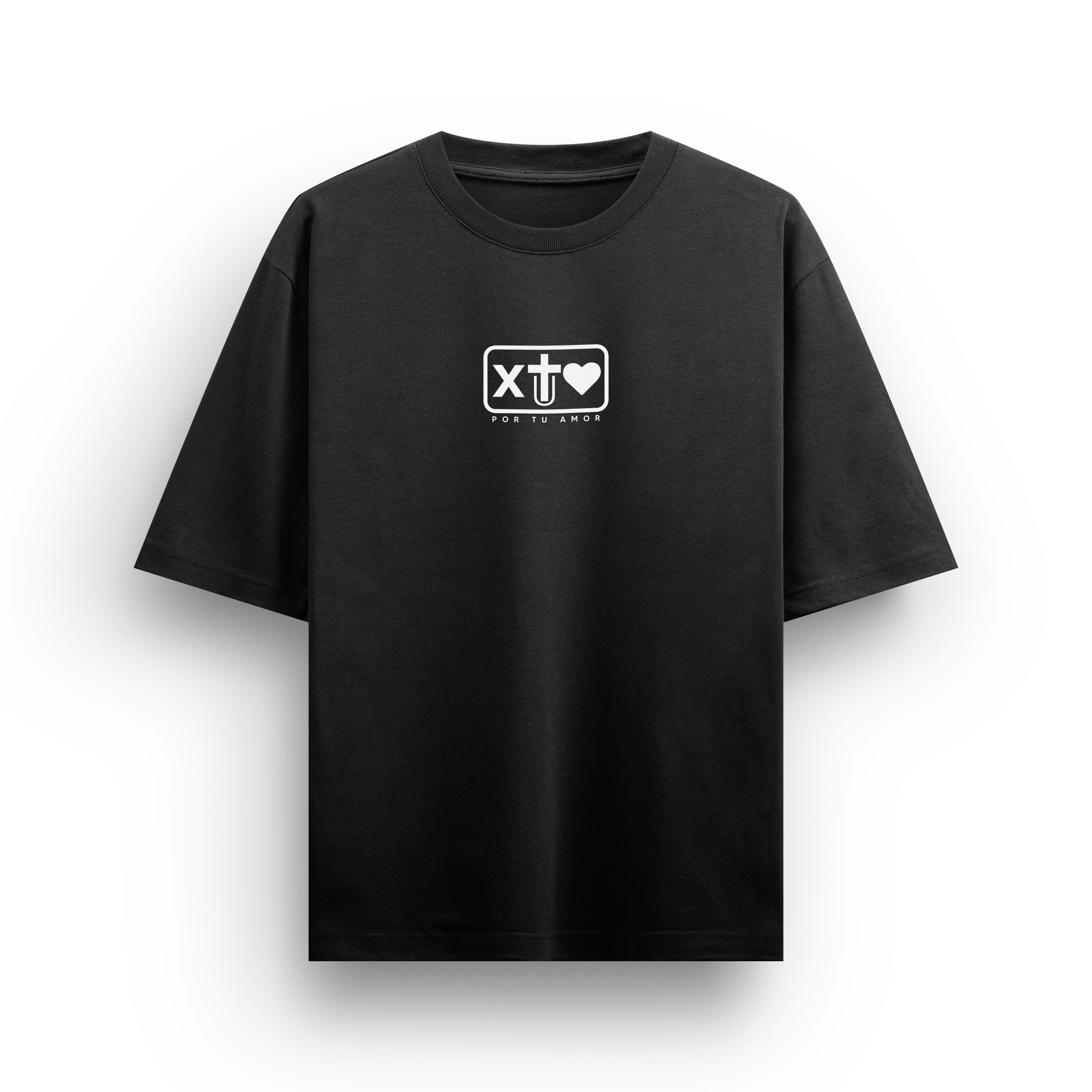 Aun en las tu LUZ me guiara -  Black Oversized Tee Secondary image