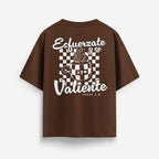 X Tu Amor Esfuerzate y se valiente - Cinnamon Oversized Tee