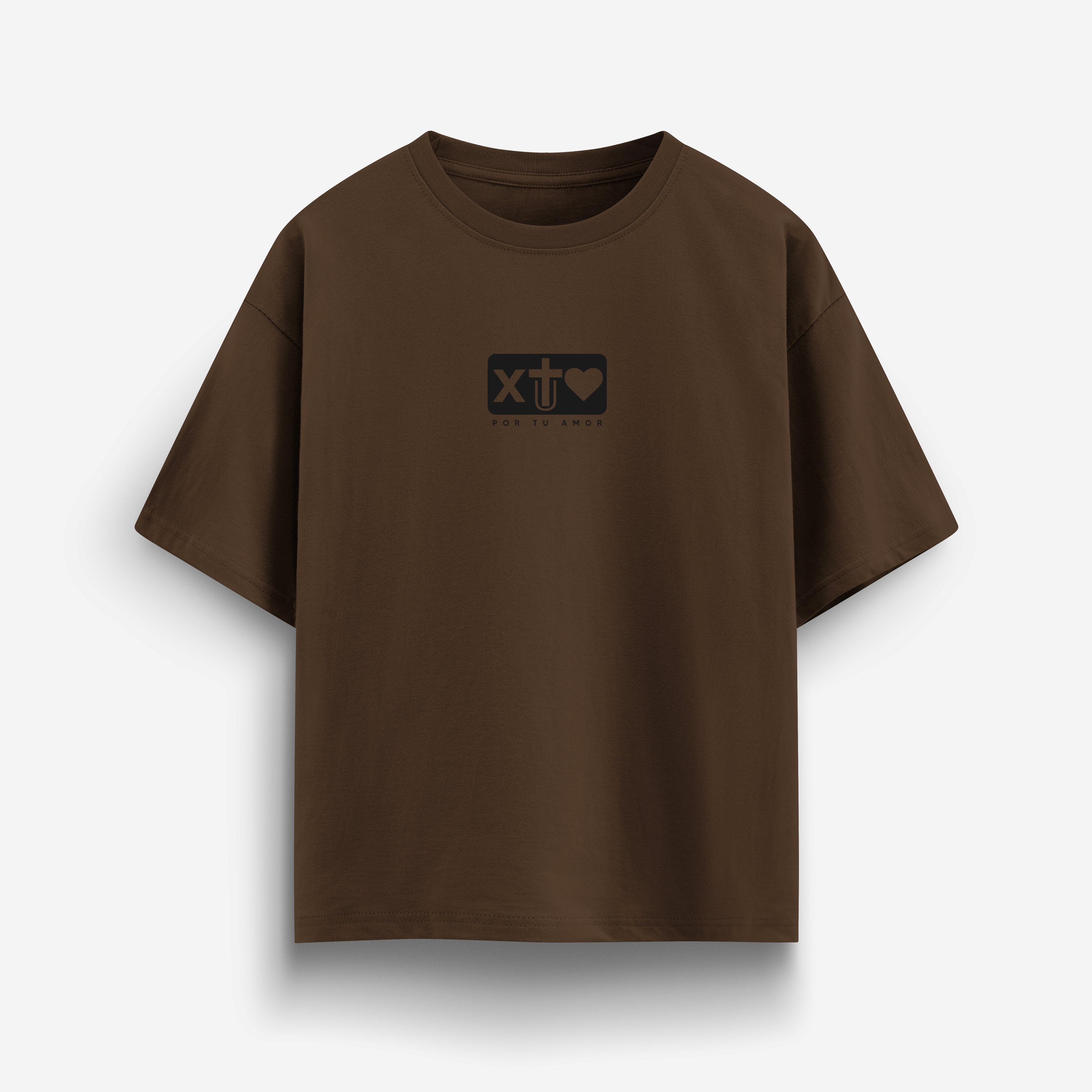 X Tu Amor soy Redimido Cinnamon Oversized Tee