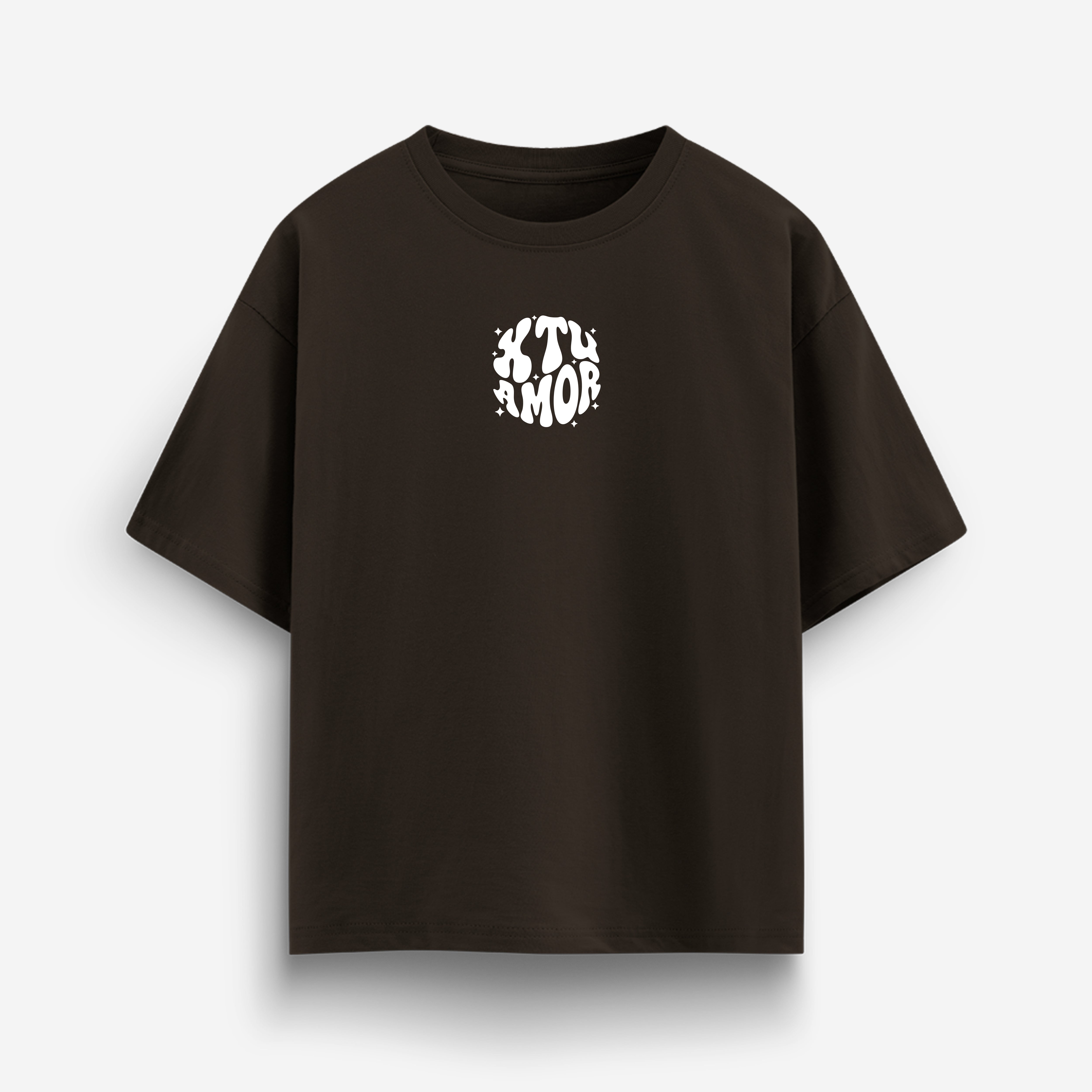 X Tu Amor Tengo PAZ - Dark Coffee Oversized Tee Secondary image