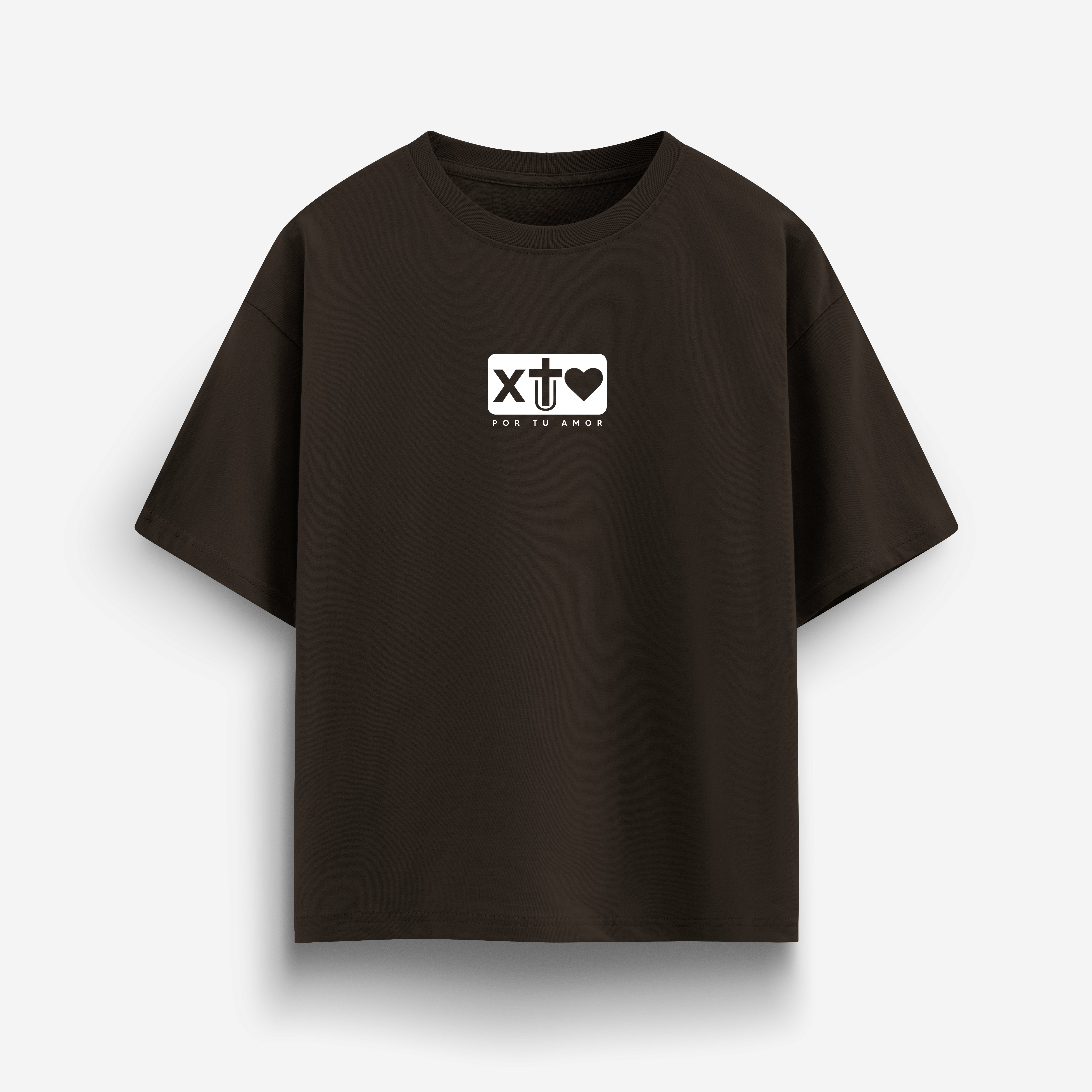 X Tu Amor soy Redimido Dark Coffee Oversized Tee Secondary image