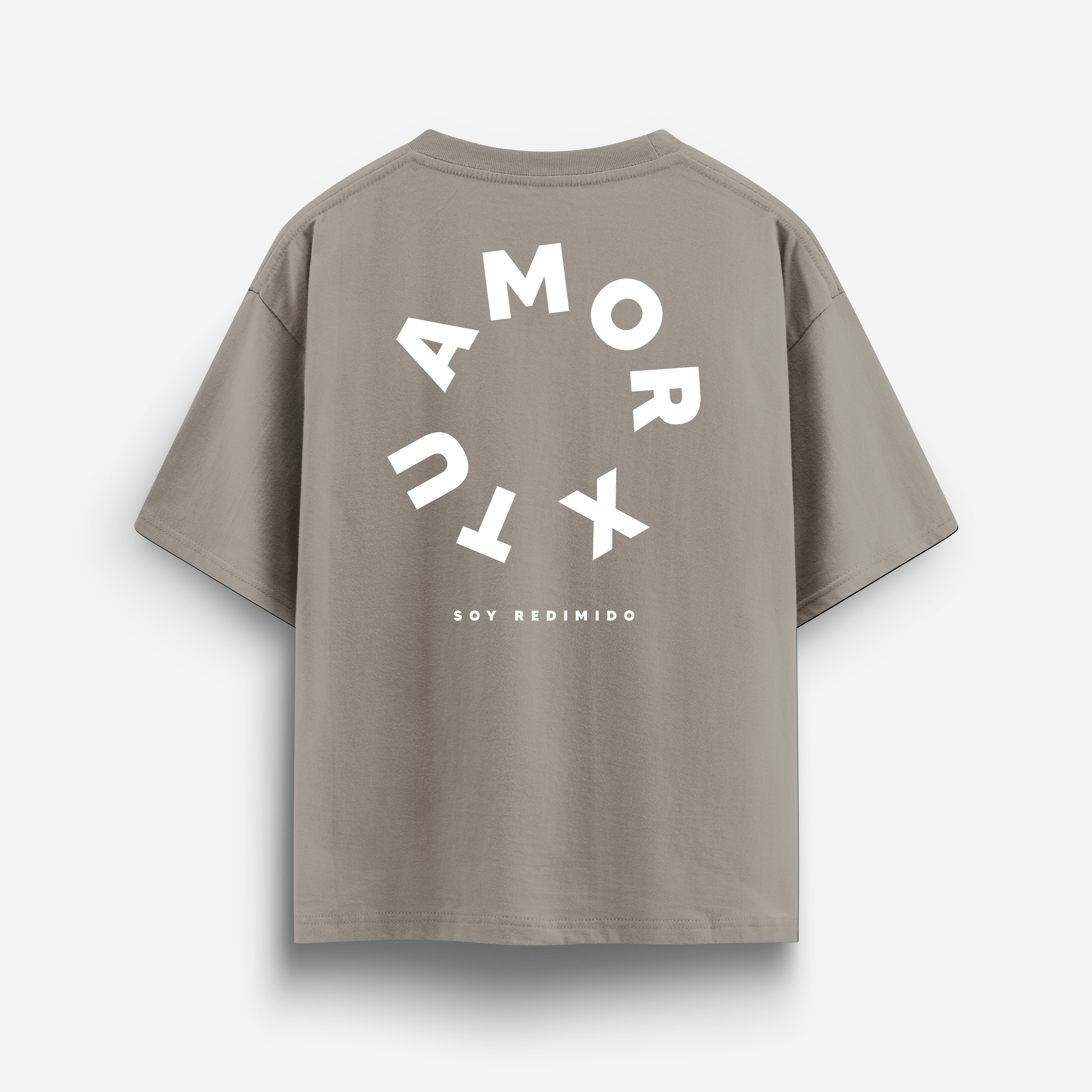 X Tu Amor soy Redimido Lite Sand Oversized Tee Main image