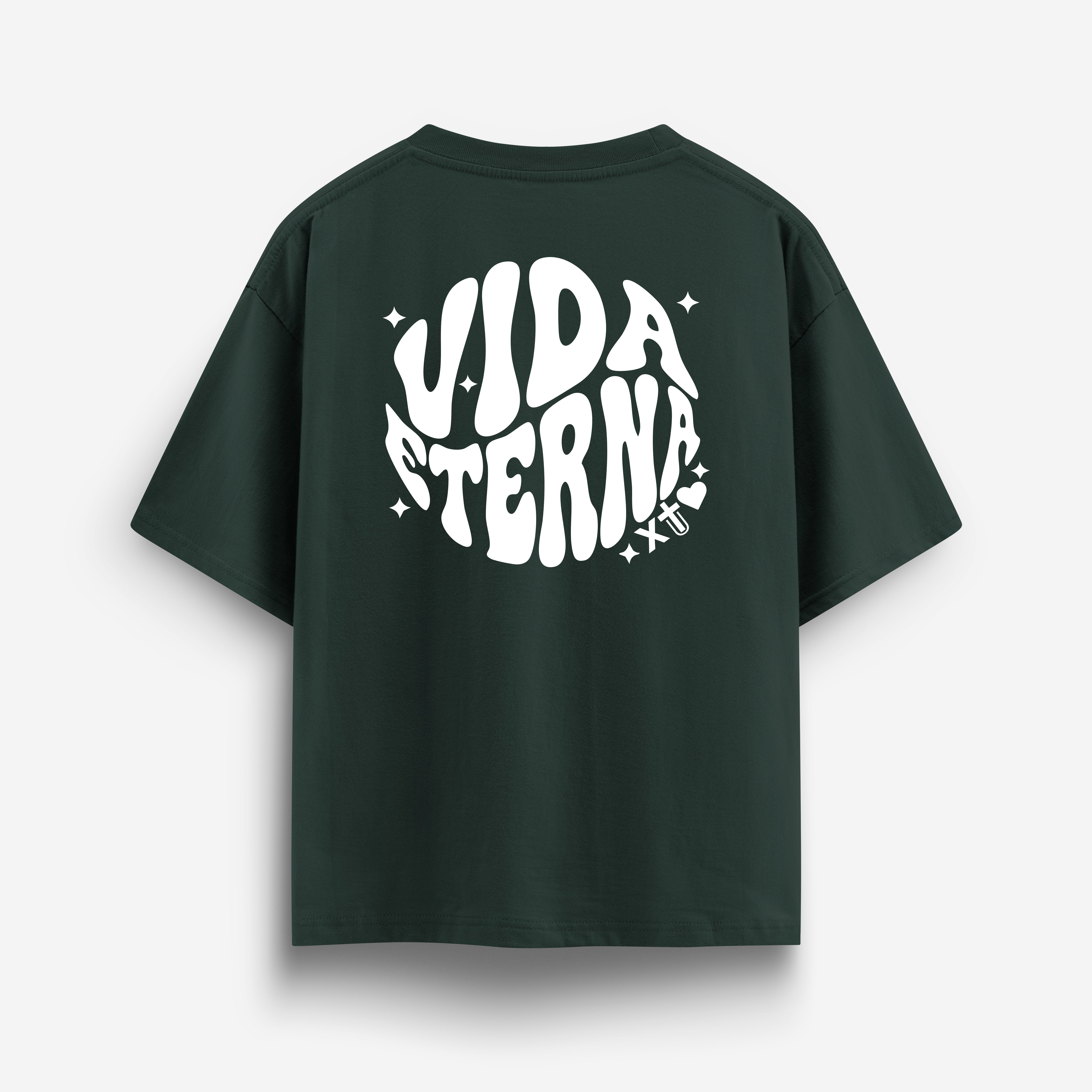 X Tu Amor Tengo VIDA ETERNA - Green Pine Oversized Tee Main image