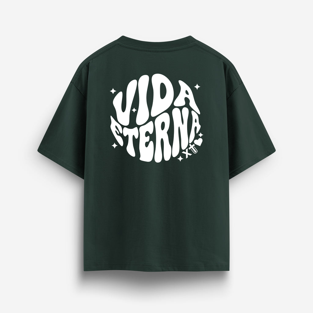 X Tu Amor Tengo VIDA ETERNA - Green Pine Oversized Tee