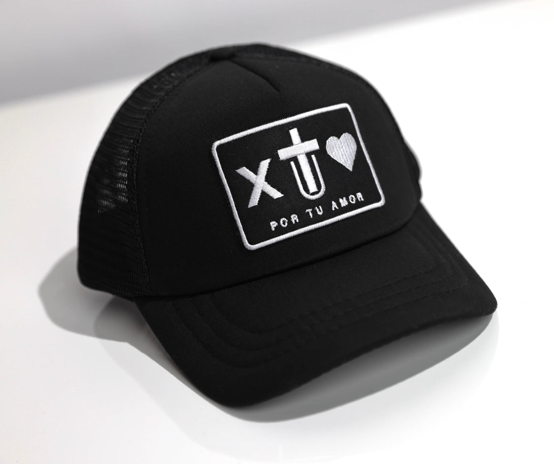 X Tu Amor Black Trucker Cap